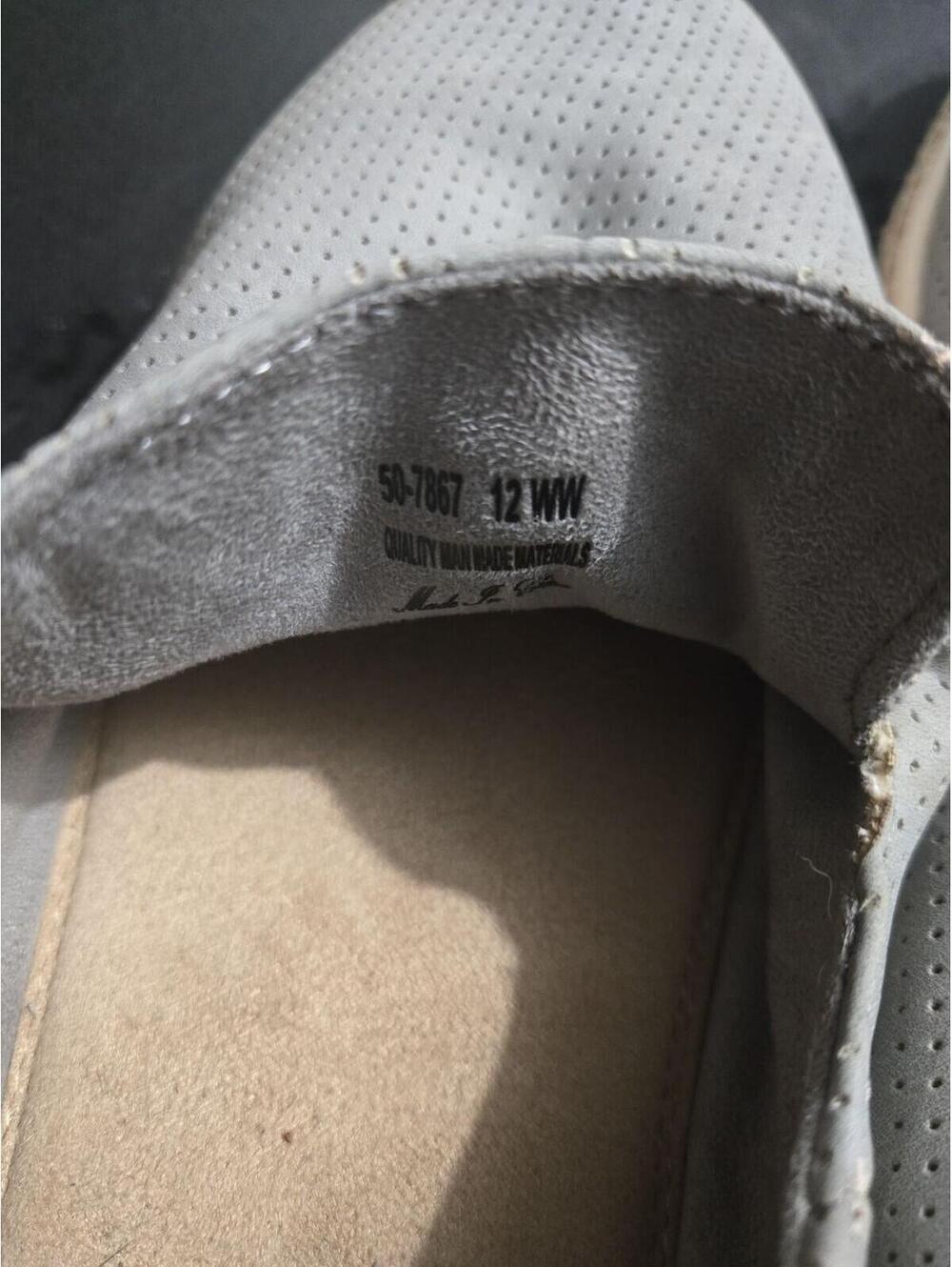 Bella Vita Women's Perforated Gray Slip-on Espadrille Flats - Size 12 WW - Picture 2 of 6